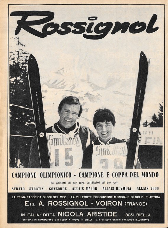 Scarponi La Dolomite / Sci Rossignol - Advertising 1968