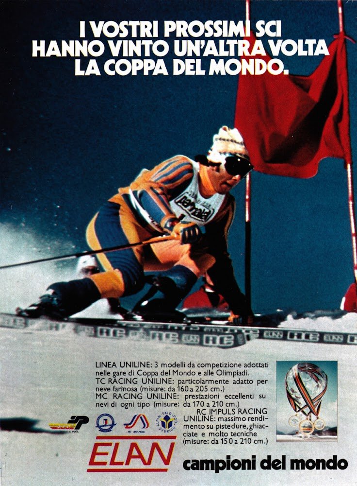 Sci Elan campioni del mondo. Advertising 1977