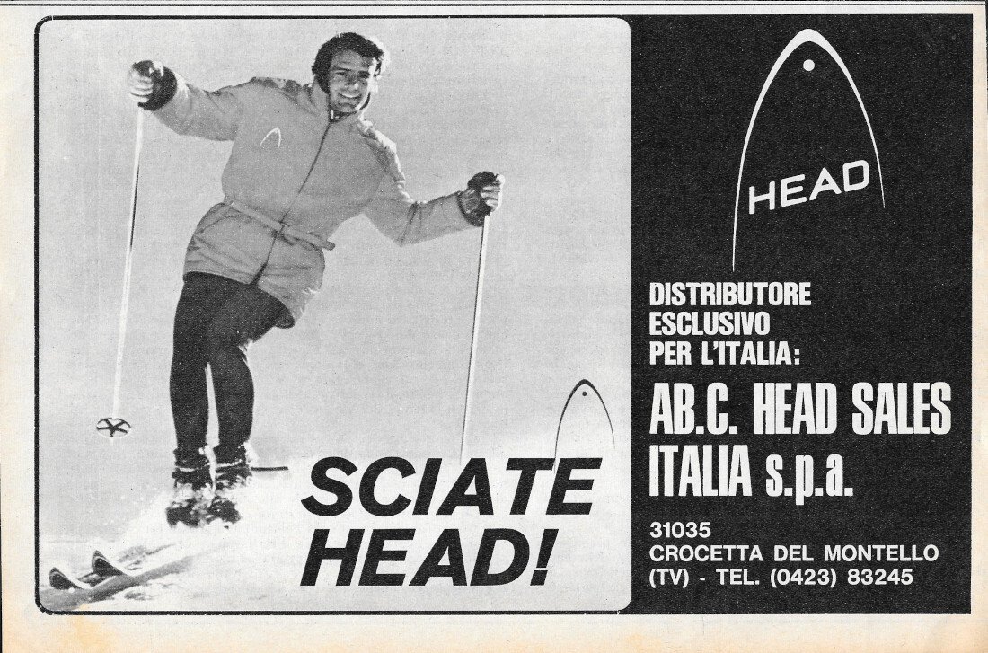 Sciate Head - Advertising 1969