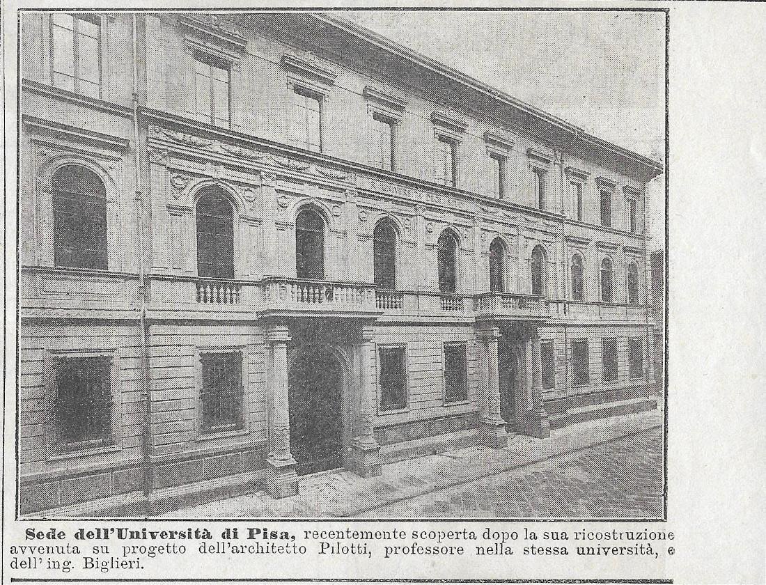 Sede dell'Università di Pisa recentemente scoperta dopo... Stampa 1912