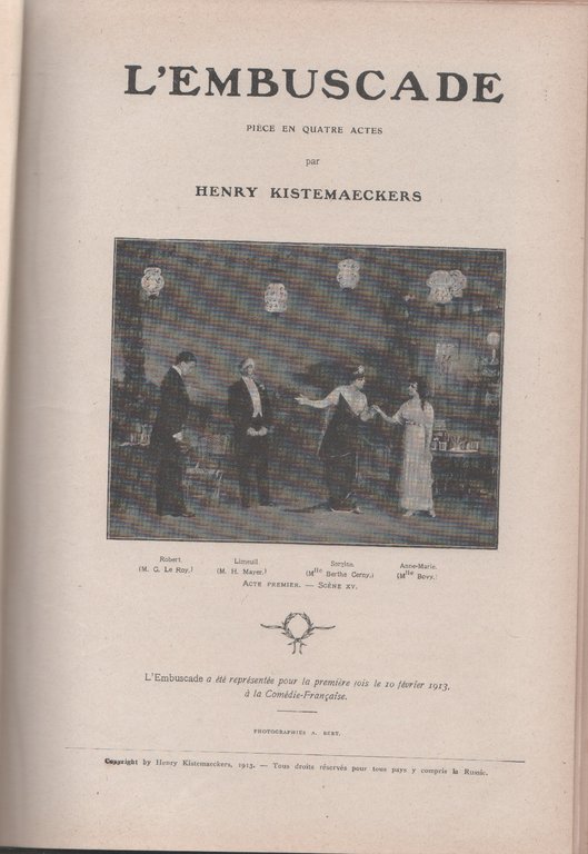 Sei testi teatrali pubblicati da La petite illustration