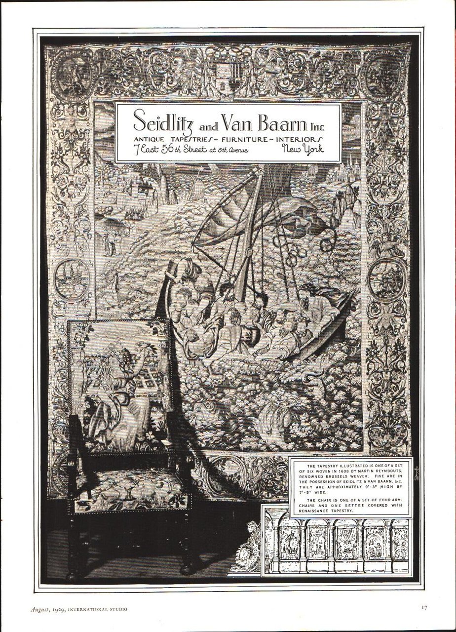 Seidlitz and Van Baar Inc. New York. Pubblicità 1929