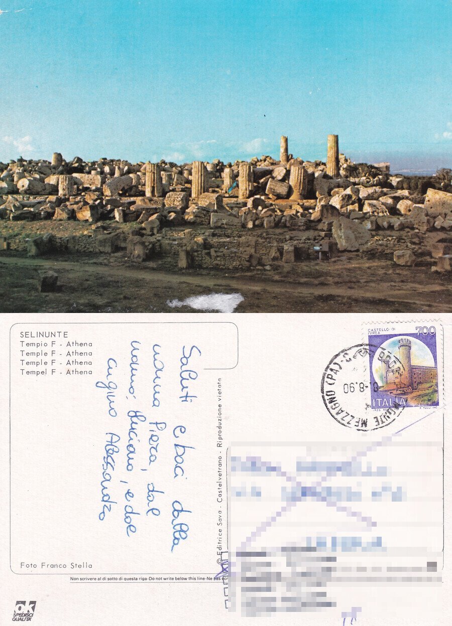 Selinunte. Tempio F - Atene - Viaggiata 1990