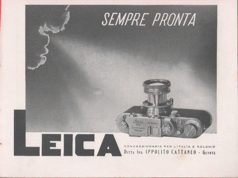 Sempre pronta. Leica. Pubblicità1940