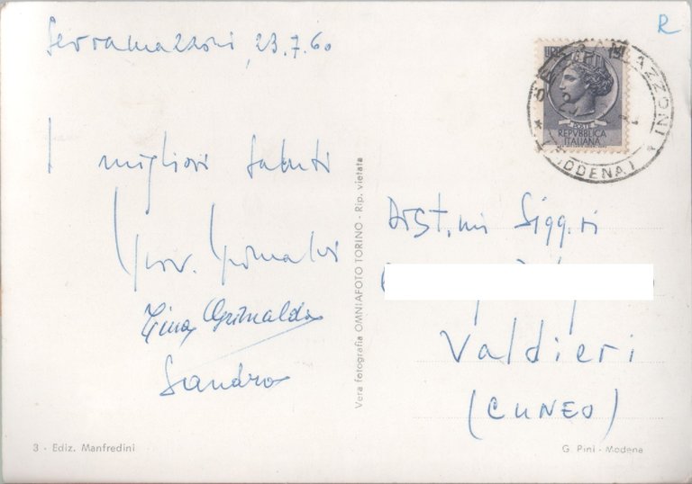 Serramazzoni (MO). Panorama. Viaggiata 1960 | Immagine Gallery 2