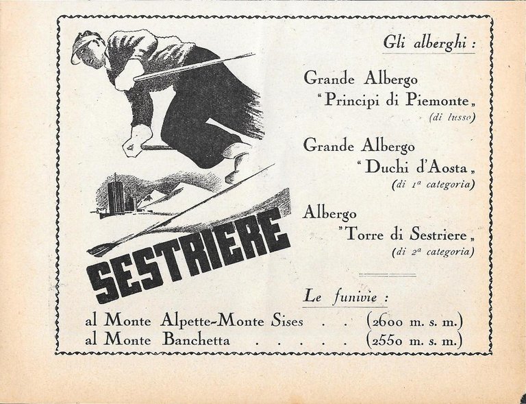 Sestriere . Gli Alberghi . Le Funivie / Ettore Moretti. … | Immagine Gallery 1