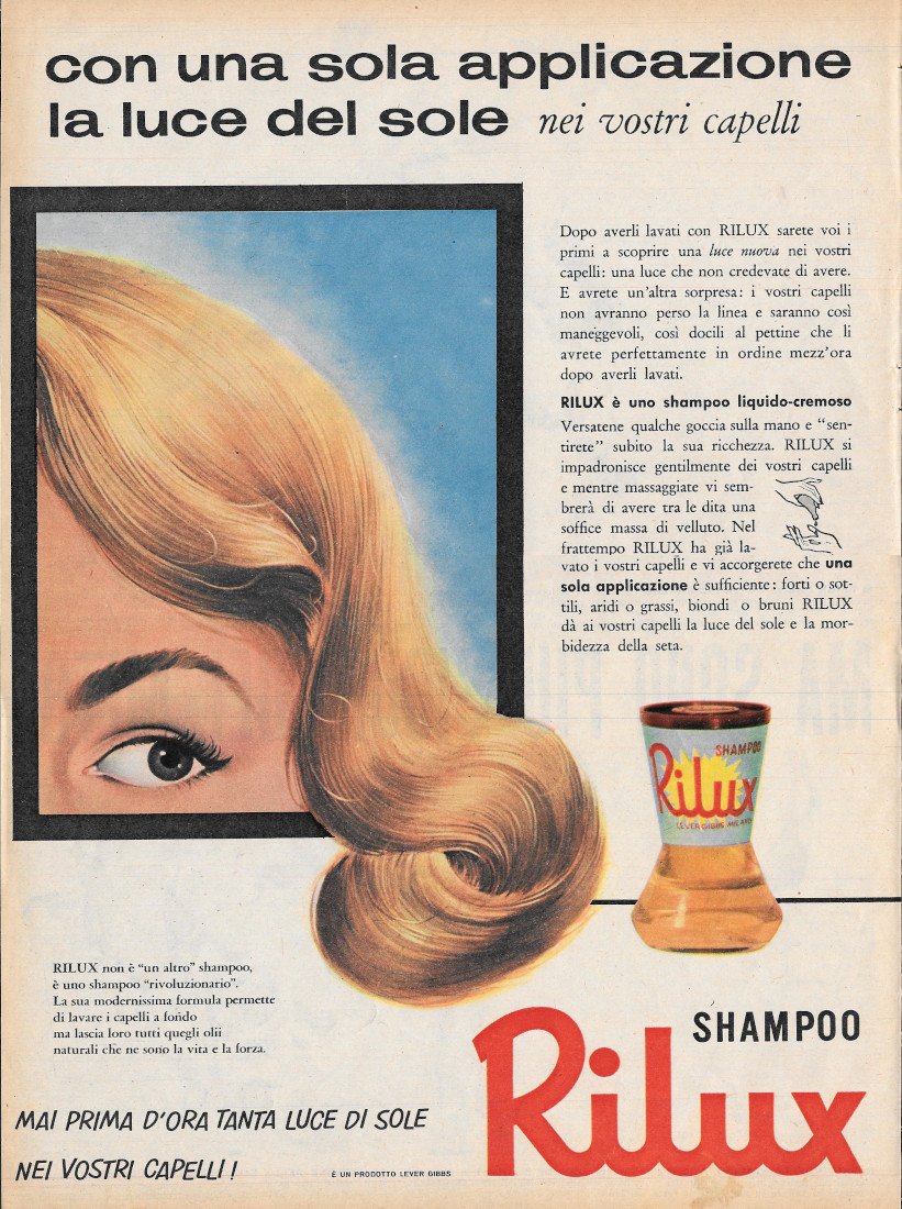 Shampoo Rilux - Advertising 1956