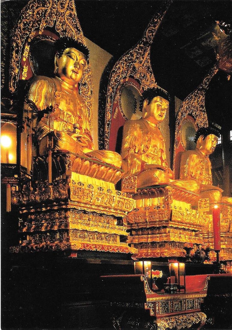 Shanghai. Interior of the main hall of the Jade Buddha …