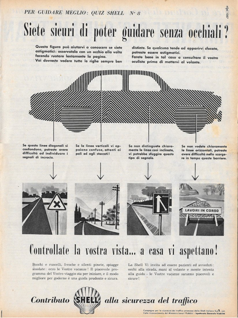Shell. Contributo alla sicurezza del traffico. - Advertising 1956