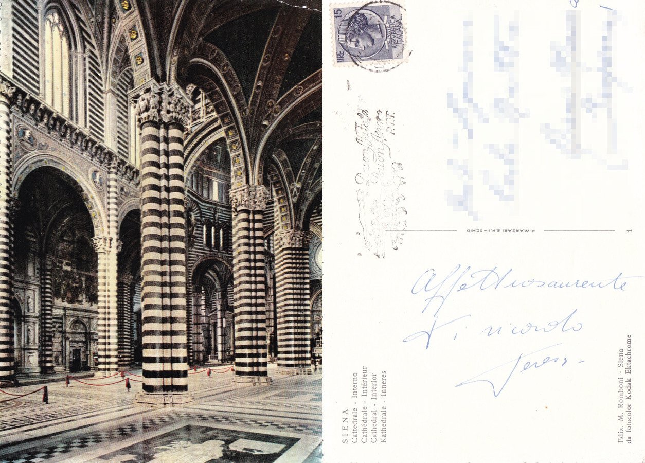 Siena. Cattedrale, interno. Viaggiata