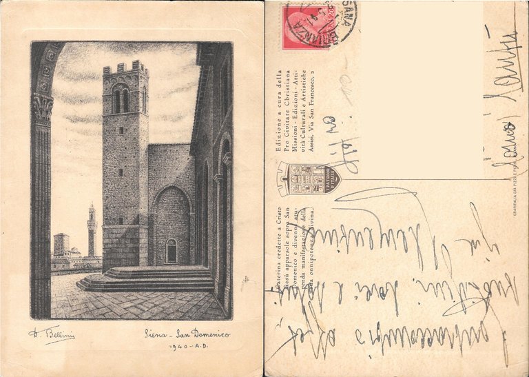 Siena. San Domenico. Viaggiata 1941