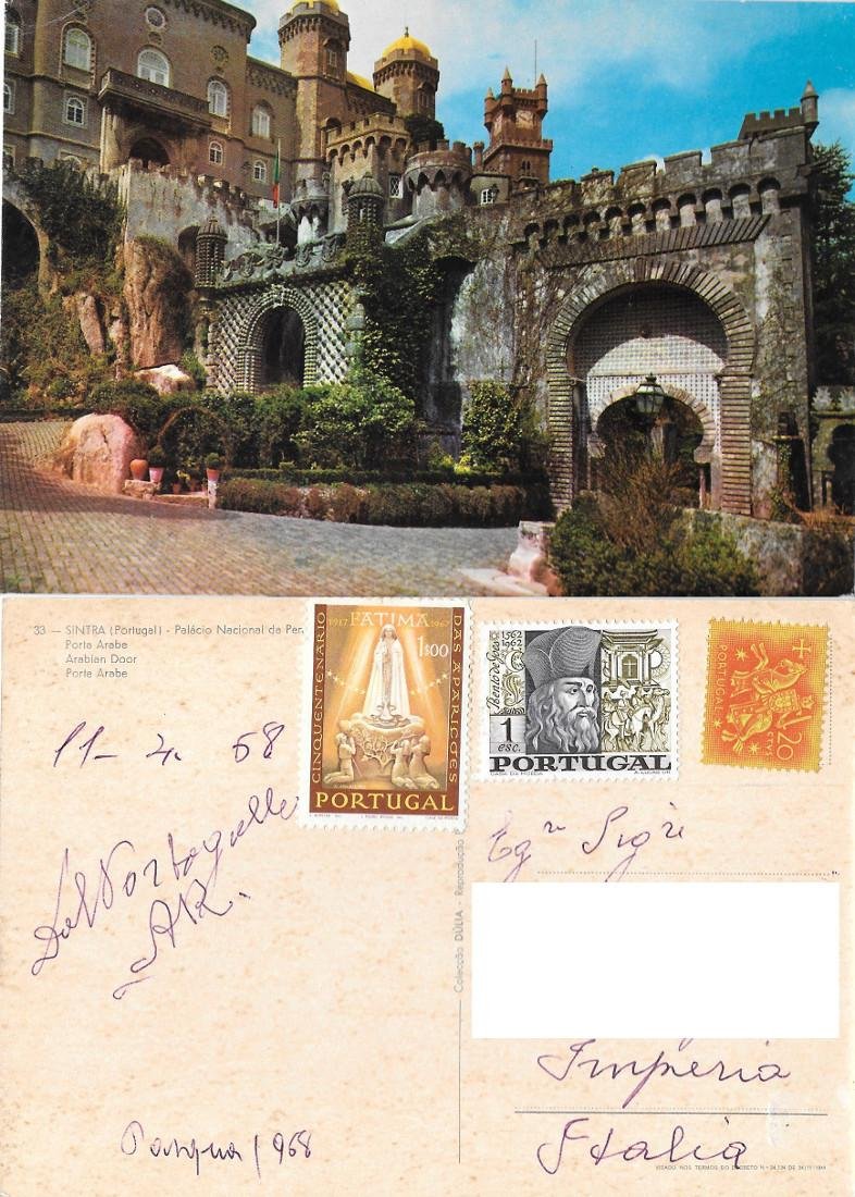 Sintra (Portogallo). Palazzo De Pena. Porta Araba. Viaggiata 1968