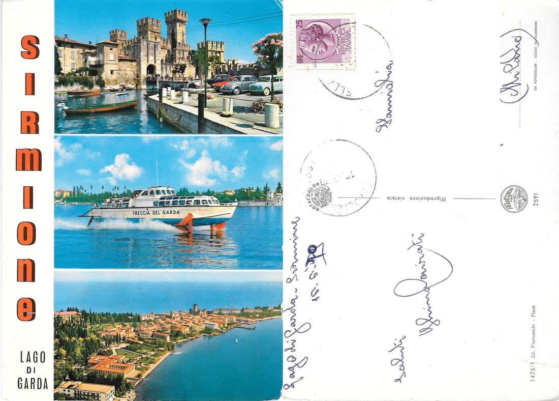 Sirmione. Lago di Garda. Vedute. Viaggiata 1979