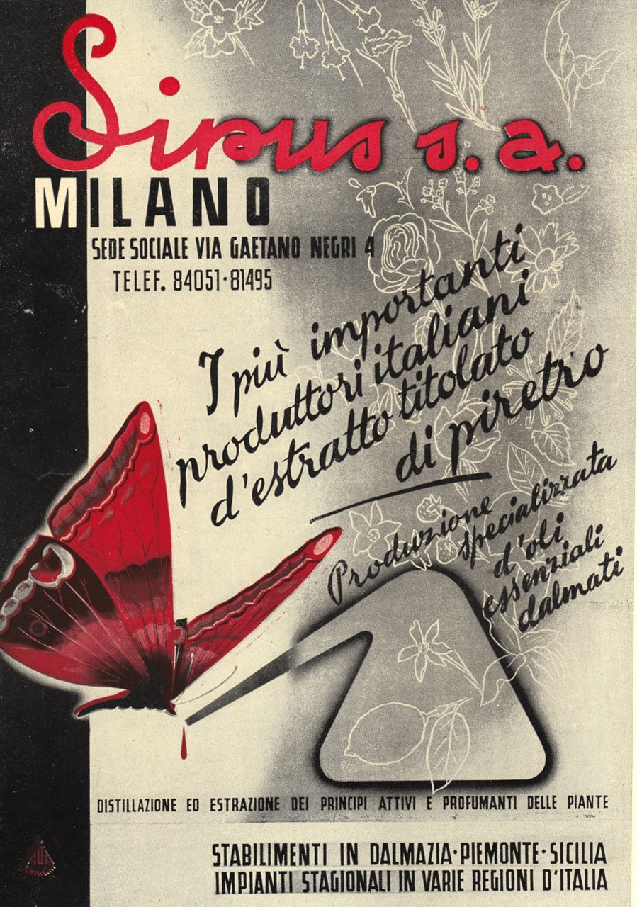 Sirus sa Distillazione ed estrazione / Bertelli industria profumi. Advertising …