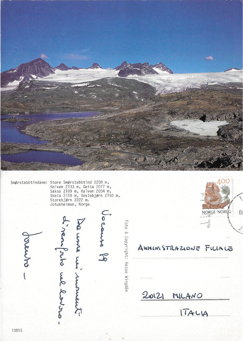 Smorstabbtindane (NOR) - Viaggiata 1989