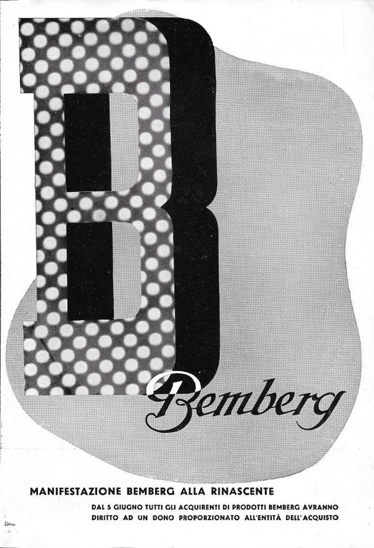 Snia Viscosa, i tessuti dell'Impero/Bemberg. Advertising 1937 fronte retro