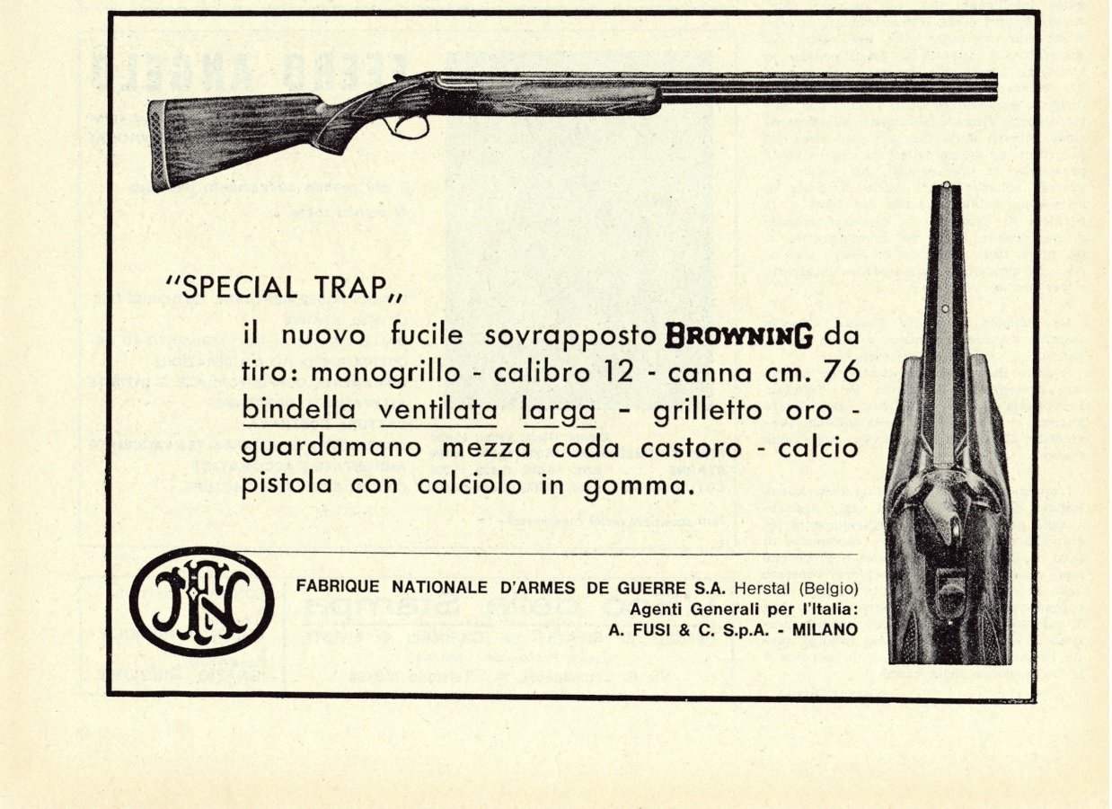 Sovraposto Browning Special Trap. Advertising 1963