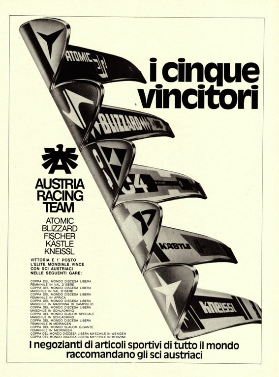 Spalding (Gustavo Thoni) / Materiali AUstria Rancing Team . Advertising …