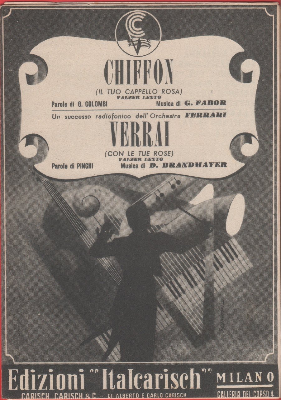 Spartito. Chiffon; Verrai; Vitamina A. Ediz. Italcarisch