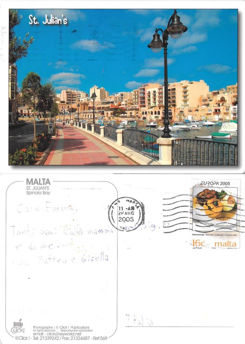 St. Julian's. (Malta) Spinola Bay. Viaggiata 2005