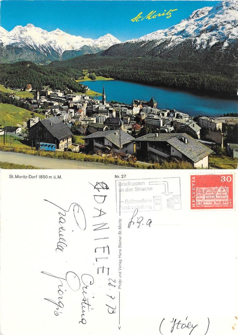 St. Moritz. Viaggiata 1973