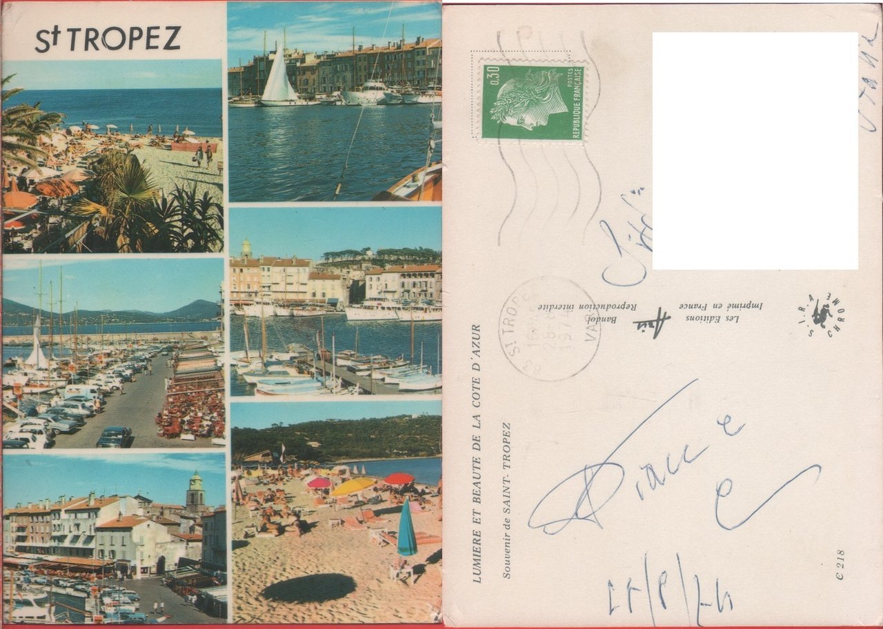St. Tropez. Vedute. Viaggiata 1974