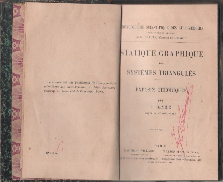 Statique graphique des systèmes triangulés - Seyrig T.