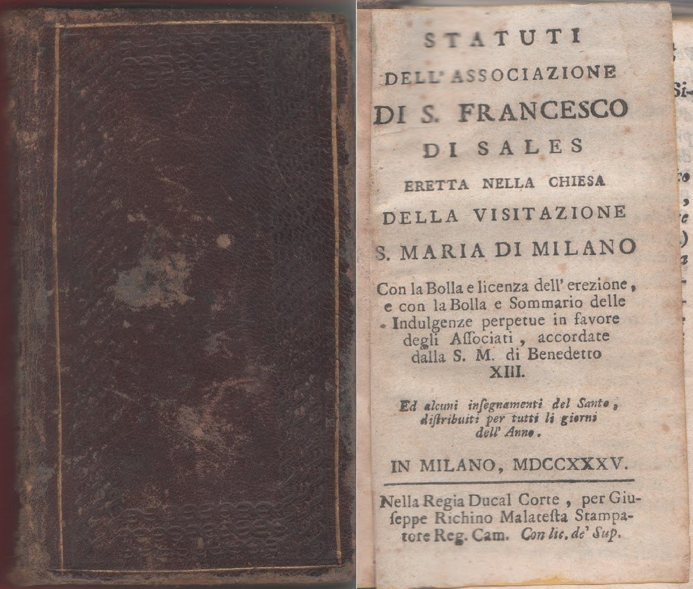 Statuti dell'Associazione di S. Francesco di Sales eretta nella chiesa …