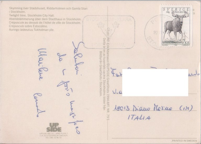 Stoccolma. Viaggiata