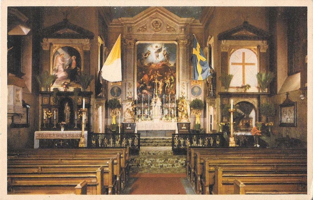 Stockholm. Ecclesia catholica ad S. Eugeniam pascha. 1944. Non viaggiata