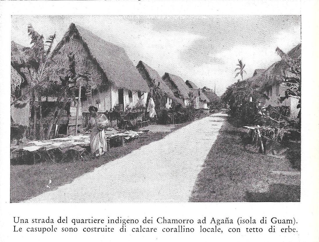 Strada del quartiere indigeno dei Chamorro (isola di Guam). Stampa …