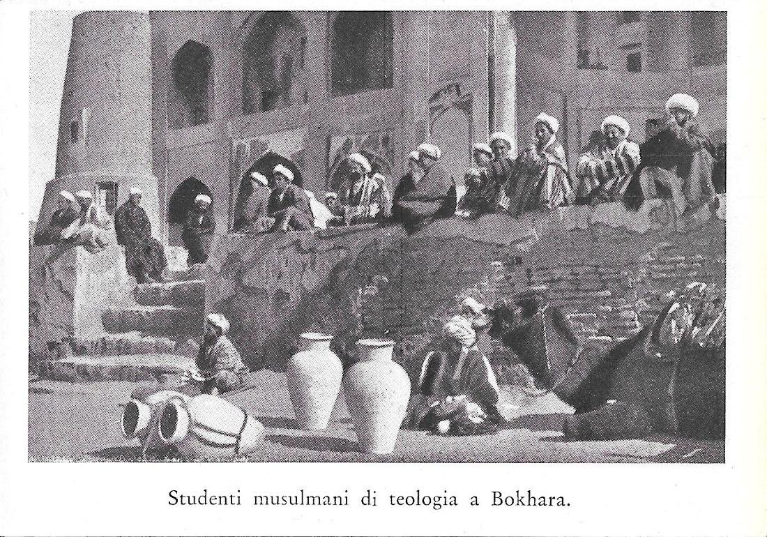 Studenti musulmani di teologia a Bokhara. Stampa 1934