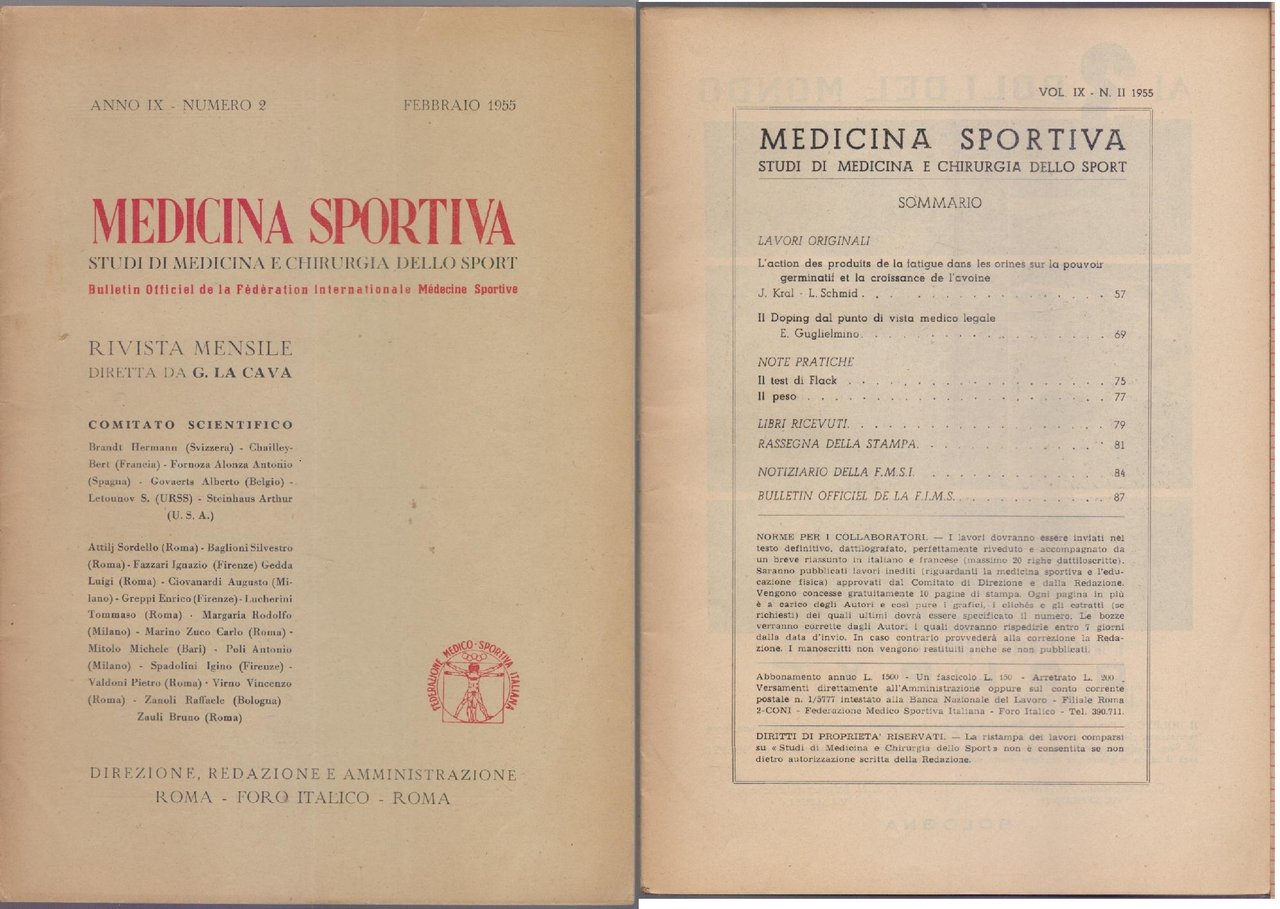 Studi di Medicina e Chirurgia dello Sport Anno IX Numero …