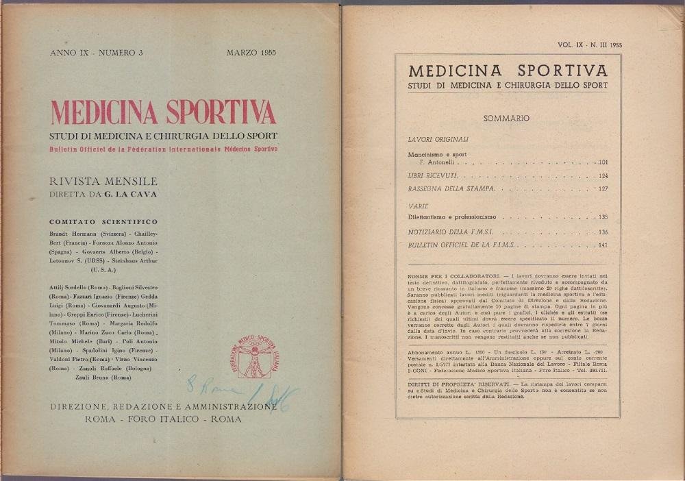 Studi di Medicina e Chirurgia dello Sport Anno IX Numero …