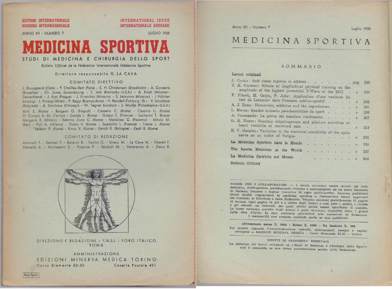 Studi di Medicina e Chirurgia dello Sport Anno XII Numero …