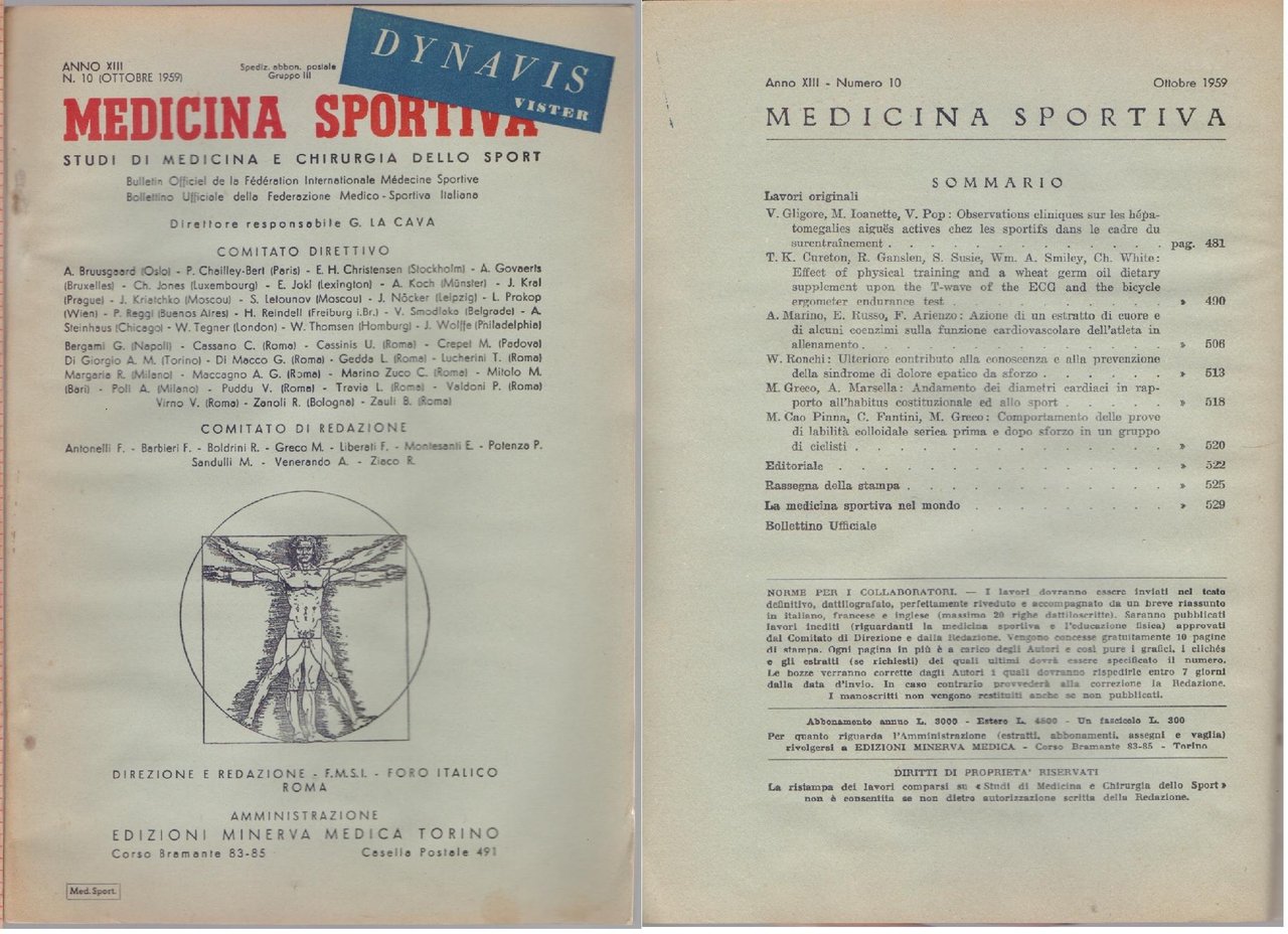Studi di Medicina e Chirurgia dello Sport Anno XIII Numero …