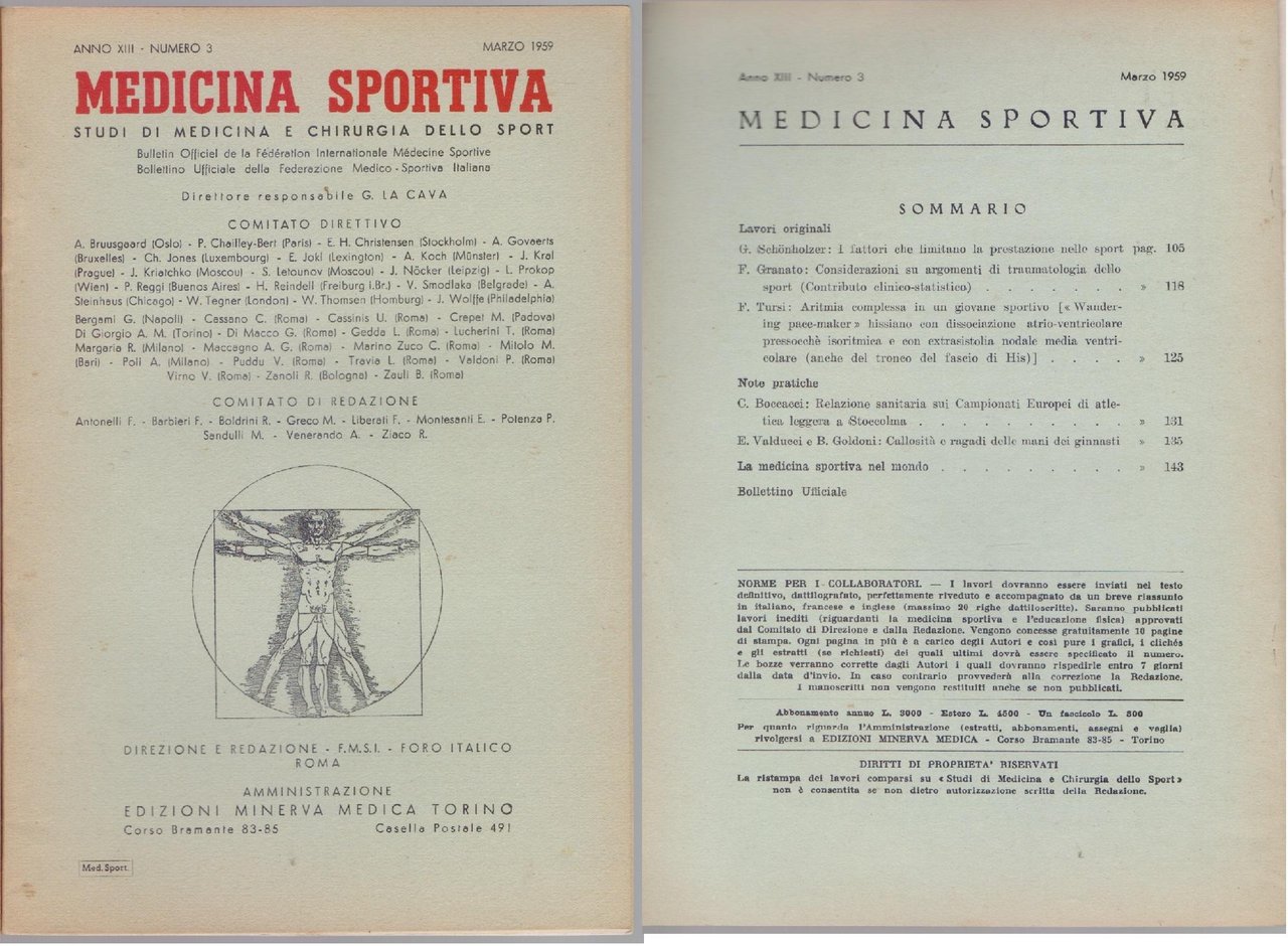 Studi di Medicina e Chirurgia dello Sport Anno XIII Numero …