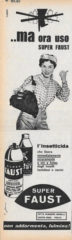 Super Faust Insetticida - Advertising 1956