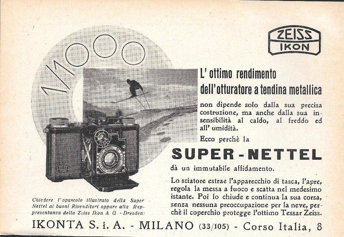 Super-Nettel. Zeiss Ikon. Advertising 1935