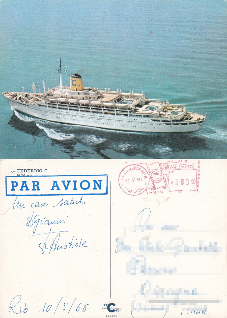 T/N Federico C. Viaggiata 1966 (Brasile)