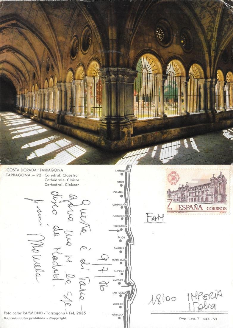 Tarragona. Catedral. Claustro. Viaggiata 1976