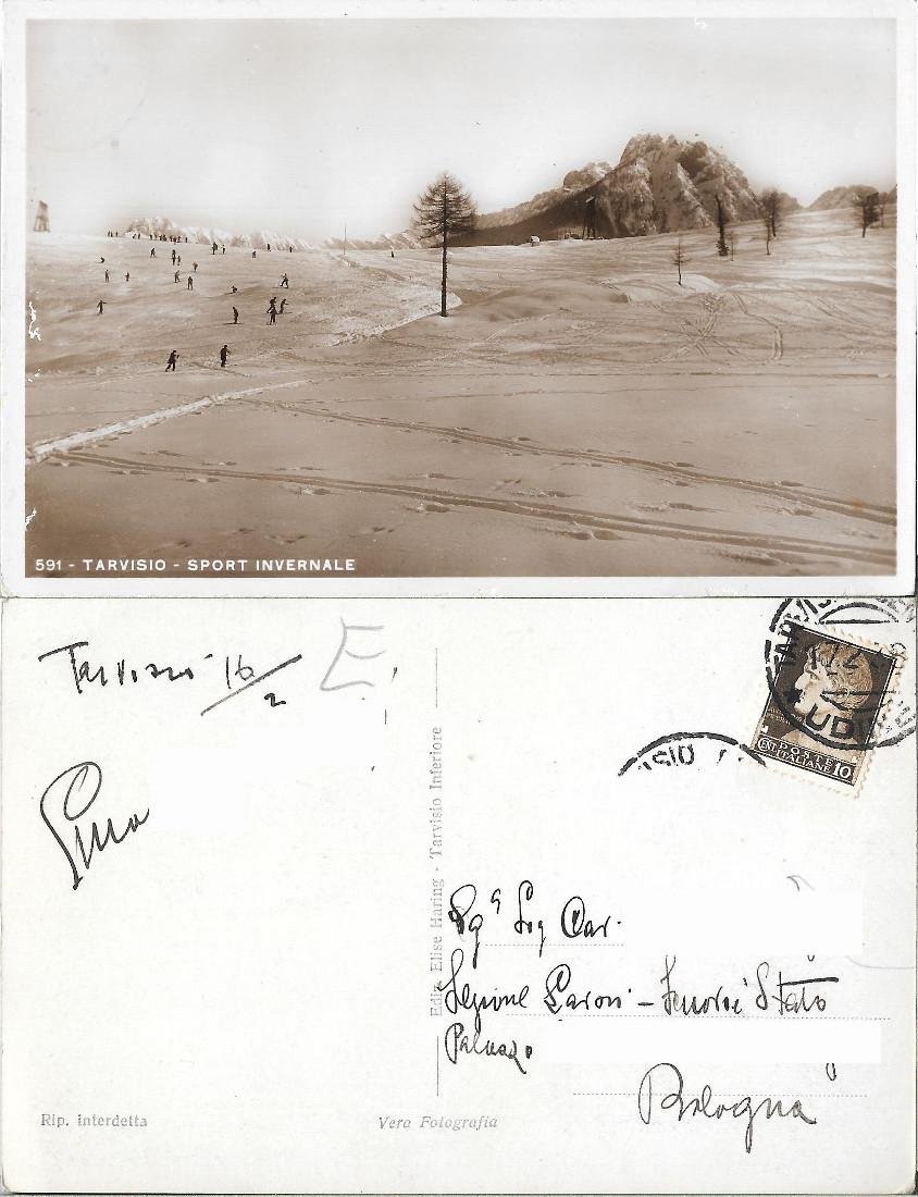 Tarvisio. Sport Invernale. Viaggiata 1938