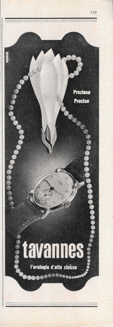 Tavannes l'orologio d'alta classe - Advertising 1943