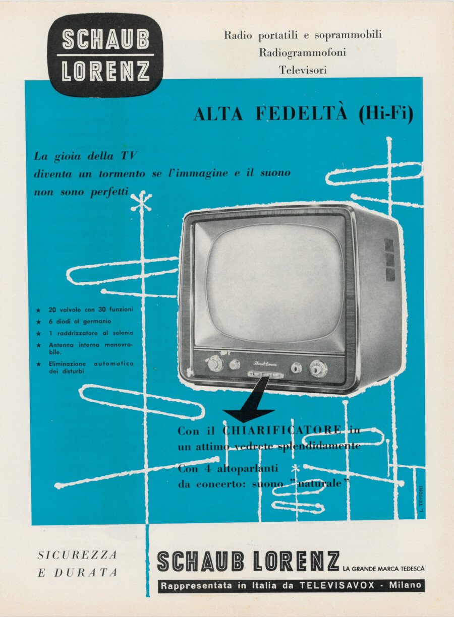 Televisori Schaub Lorenz. Advertising 1957