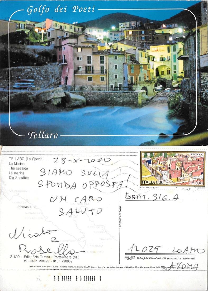Tellaro. La Marina. Viaggiata 2000