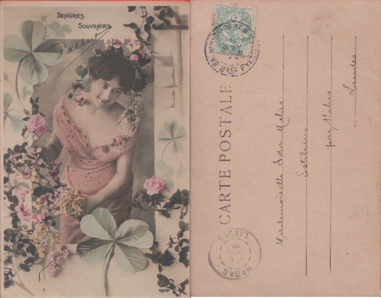 Tenures souvenirs / Teneri ricordi. Viaggiata 1905