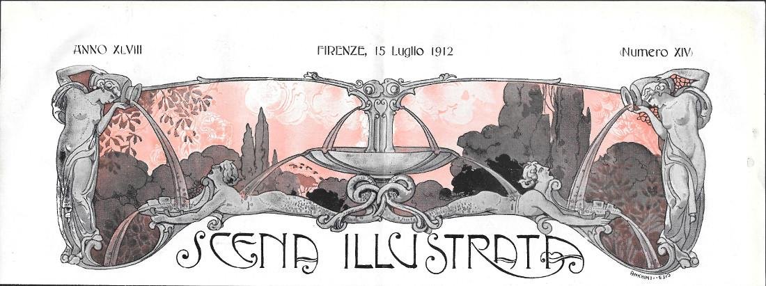 Testata de Scena illustrata. 15 luglio 1912. Stampa 1912