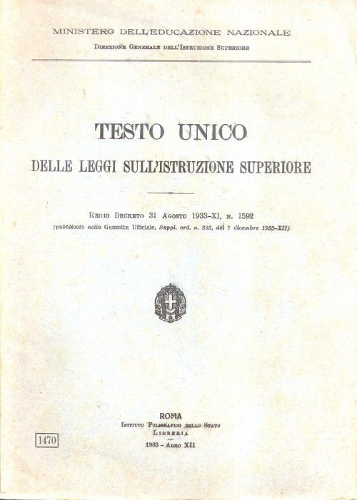 Testo unico delle leggi sull'istruzione superiore
