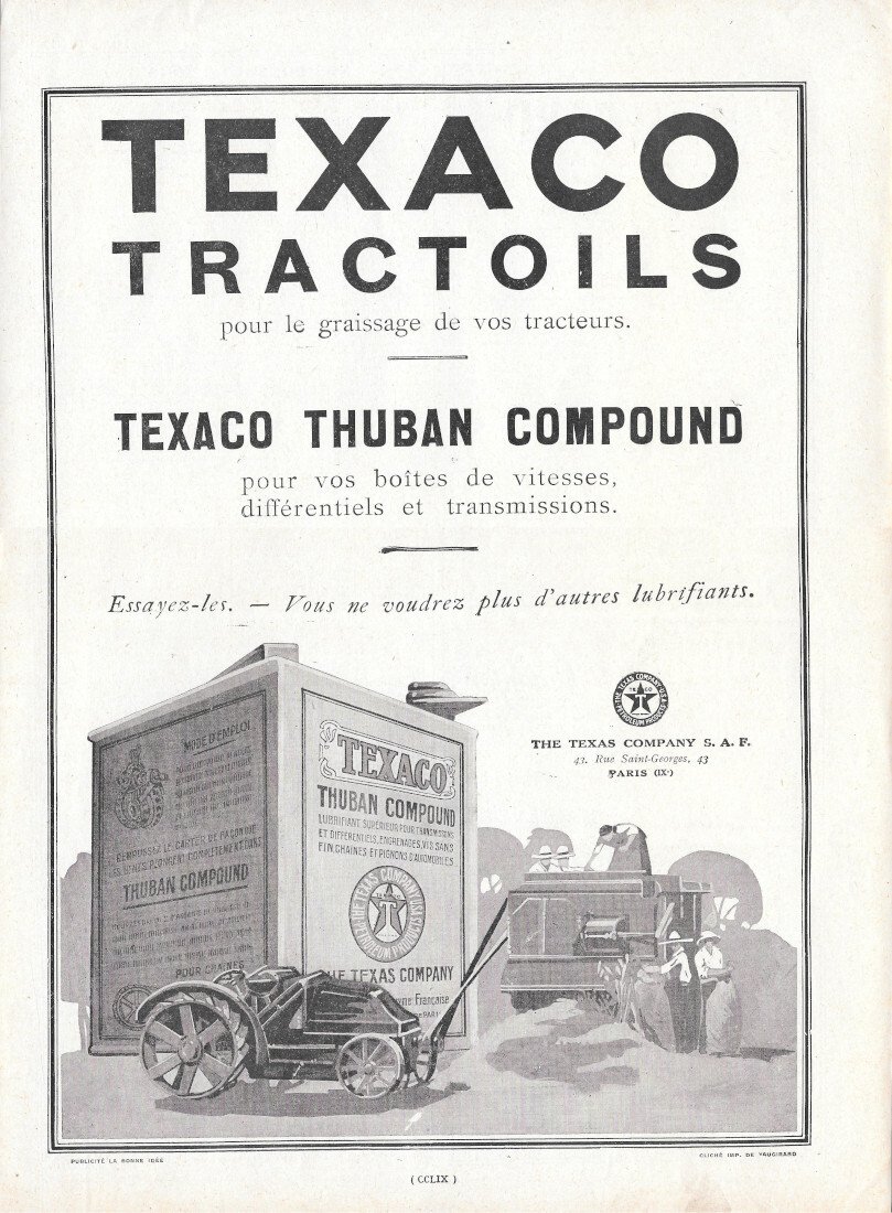 Texaco Tractoils - Advertising 1924