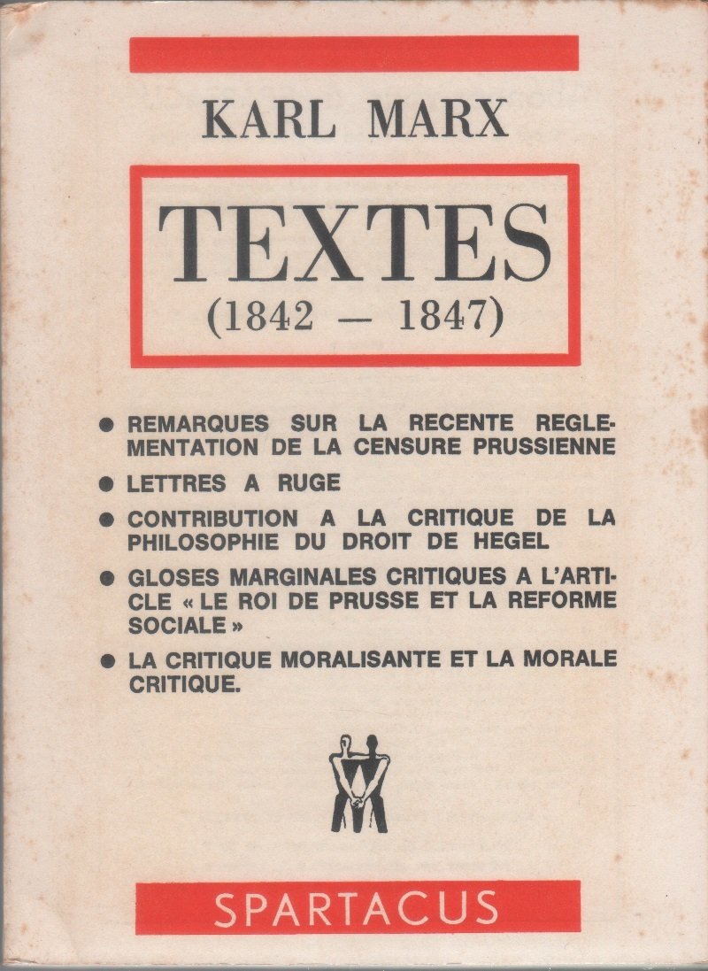 Textes (1842-1847) - Karl Marx | Immagine principale